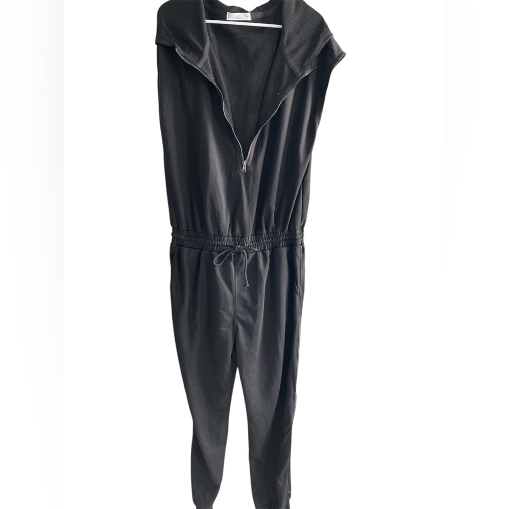 Black Zip-Up Jumpsuit
